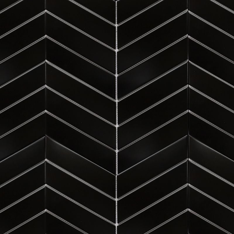 Classica Chevron Black Matt (180x52mm)