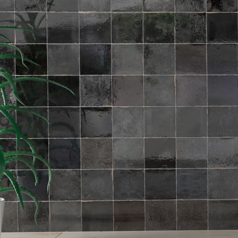 Zellige Graphite Decor mix